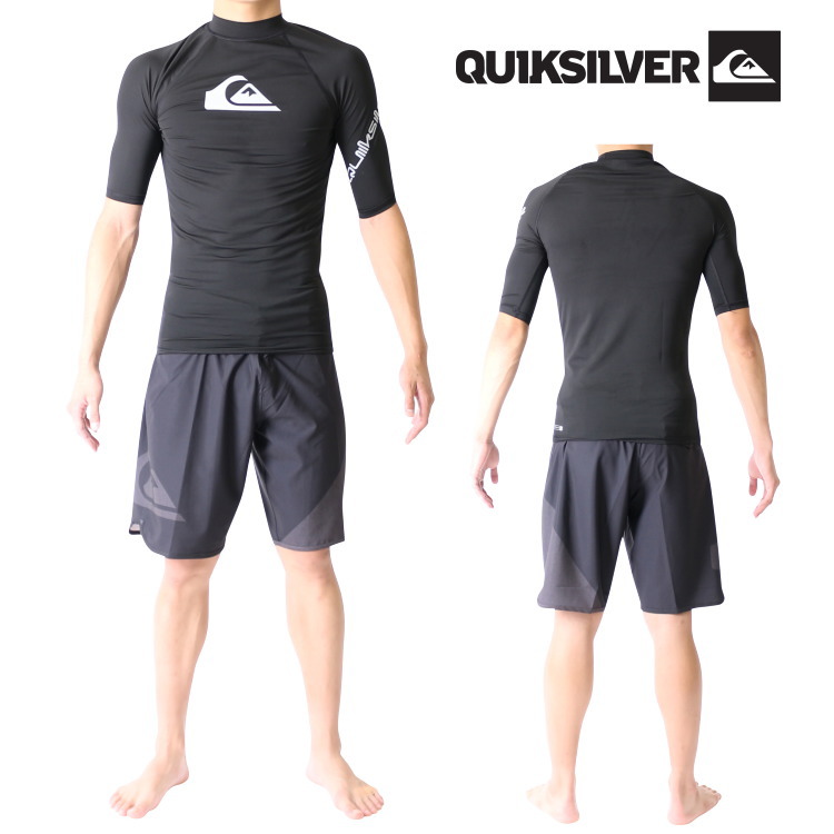 ★QUIKSILVER★ メンズ ラッシュガード 半袖/アウトドア クイックシルバー ラッシュガード メンズ 長袖 ラッシュガード